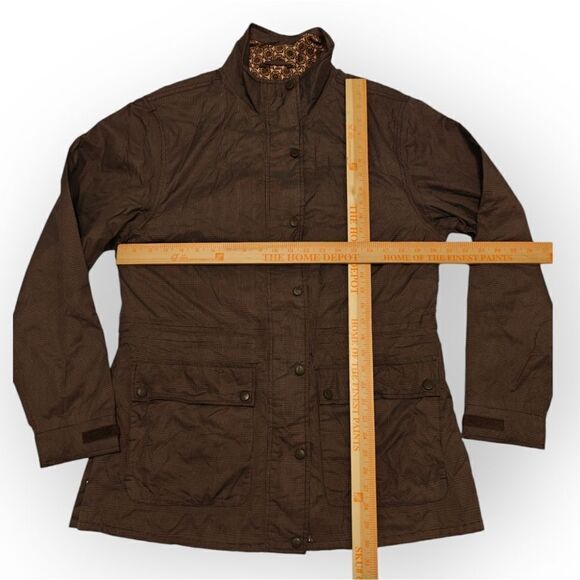 Outback Trading Co Women's Hunt valley micro check brown Jacket Size L Large - Picture 3 of 6
